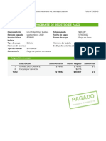 Comprobante de Registro de Pago: Folio #30645