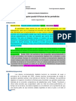 ¡Infórmese Quien Pueda! El Futuro de Los Periodistas: Ejemplo de Ensayo Periodístico