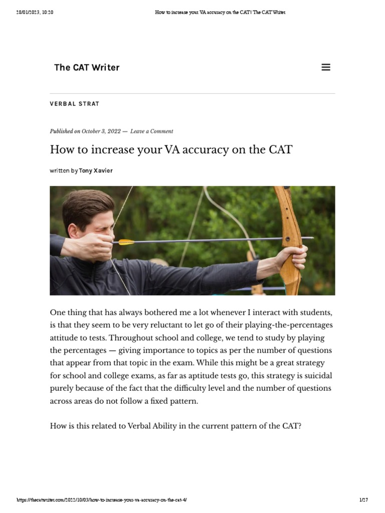 How To Increase Your VA Accuracy On The CAT The CAT Writer PDF