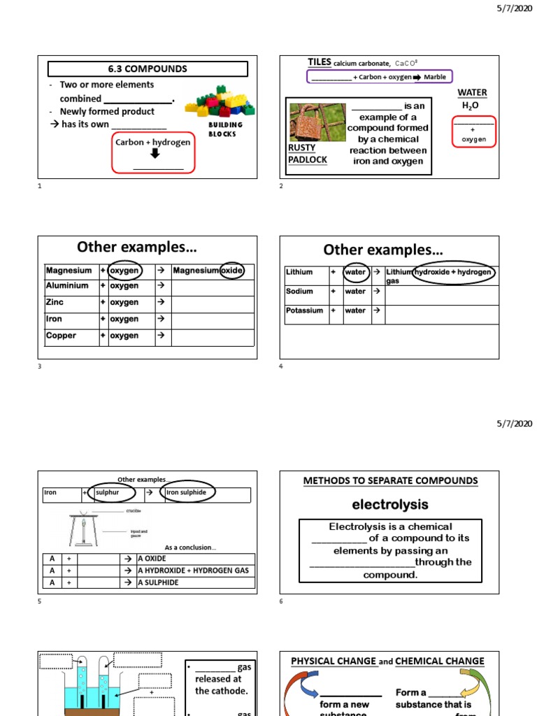 Science Form 1 CH6.3 Print | Download Free PDF | Chemical Substances ...