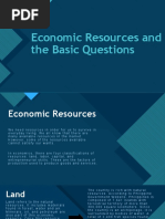 Economic Resources and The Basic Questions: Click To Edit Master Title Style