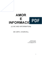 AMOR E INFORMACIÓN de Caryl Churchill - Traducción de Horacio Pérez