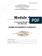 M.4 Home Economics Literacy