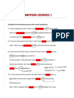 Quantifiers Exercises 1 - GrammarBank