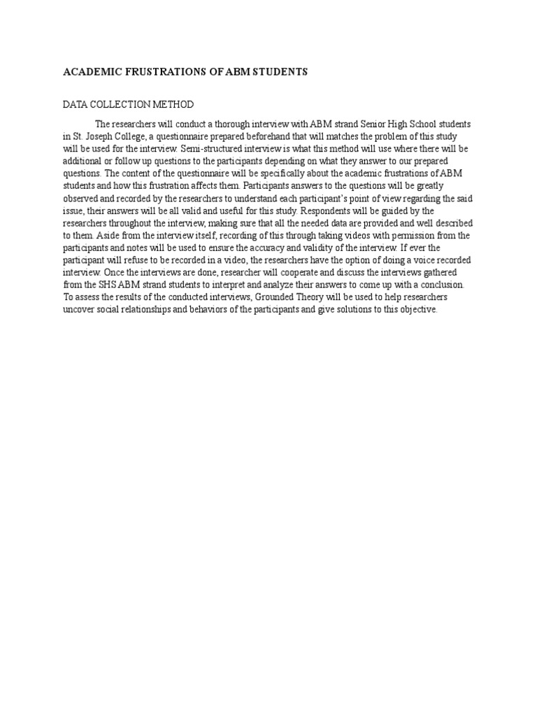 ABM Students' Academic Frustrations | PDF