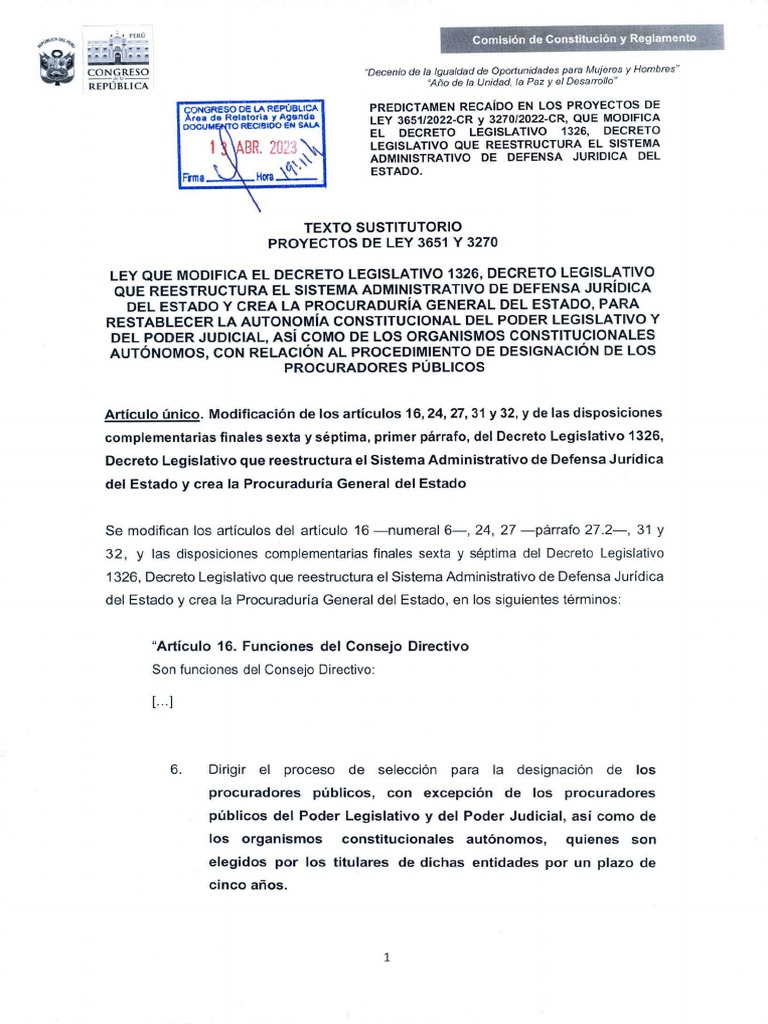 Congreso busca elegir a su propio procurador: "un gravísimo retroceso"