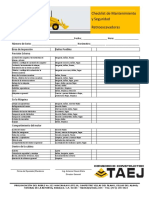 Checklist de Mantenimiento y Seguridad Retroexcavadoras