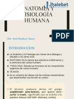 Anatomía Y Fisiología Humana: Obst. Sara Mendoza Chanco