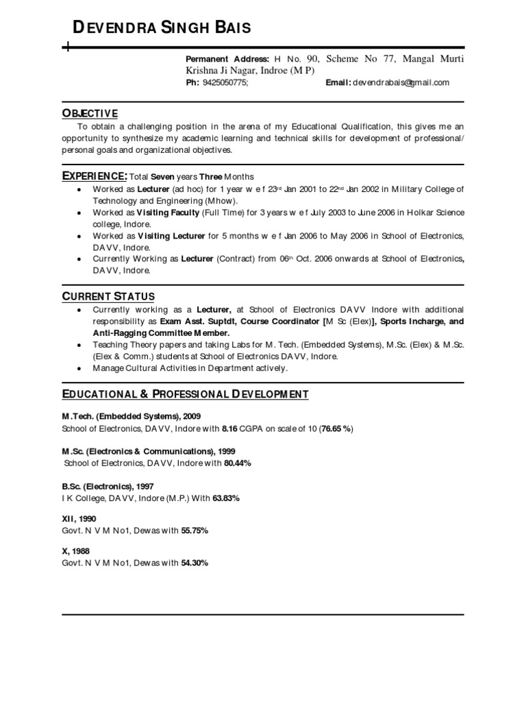 Devendra Singh Bais: Electronics Lecturer | PDF | Client–Server Model ...