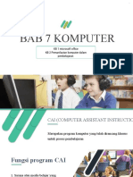 Bab 7 Komputer: KB 1 Microsoft Office KB 2 Pemanfaatan Komputer Dalam Pembelajaran