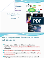 Overview of Optical Fiber Communication Course