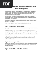 9 Quick Tips For Students Struggling With Time Management