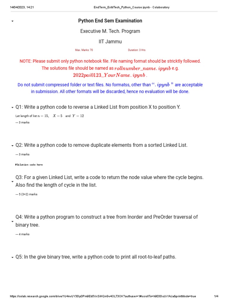 Endterm exmtech python course pdf algorithms computer data