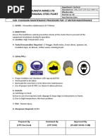 Standard Maintenance Procedure For LT Motor Maintenance