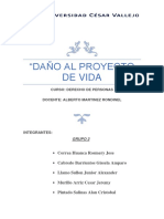 "Daño Al Proyecto de Vida: Curso: Derecho de Personas