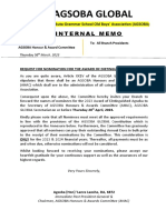 Agsoba Global: Internal Memo