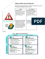 Worksheet 4 My Time Quadrant