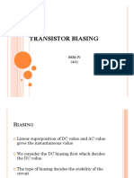 Transistor Biasing Techniques and Operating Point Analysis