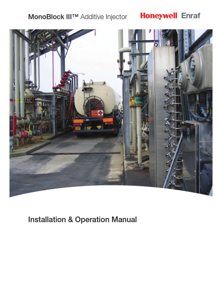 MonoBlock III Additive Injector Manual | PDF | Valve | Fuel Injection