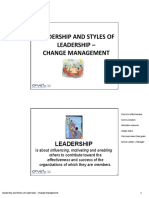 Leadership Styles and Change Management