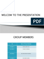 Welcom To The Presentation