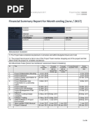 4.0 Project Status and Financial Summary Report