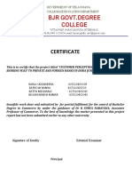 BJR Govt - Degree College: Certificate