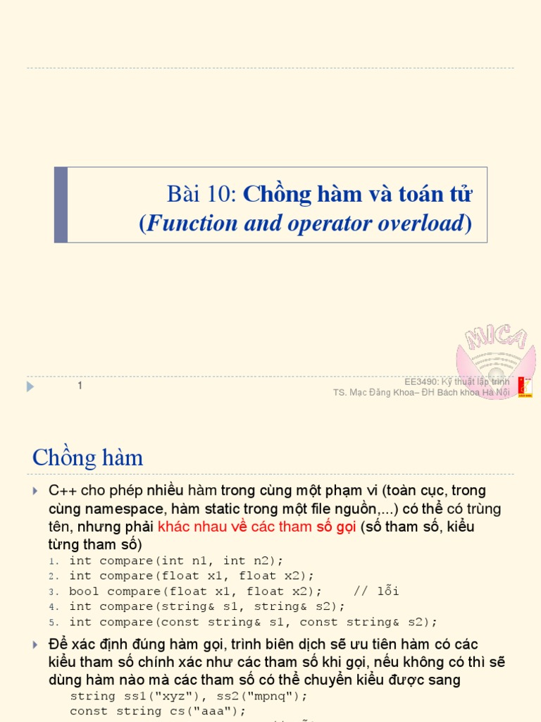 C++ - Function and Operator Overload - 2 | PDF