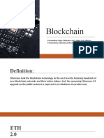 Blockchain: Presentation Topic: Ethereum 2.0 & Initial Coin Offering Presented By: Muhammad Rizwan (19cs407)