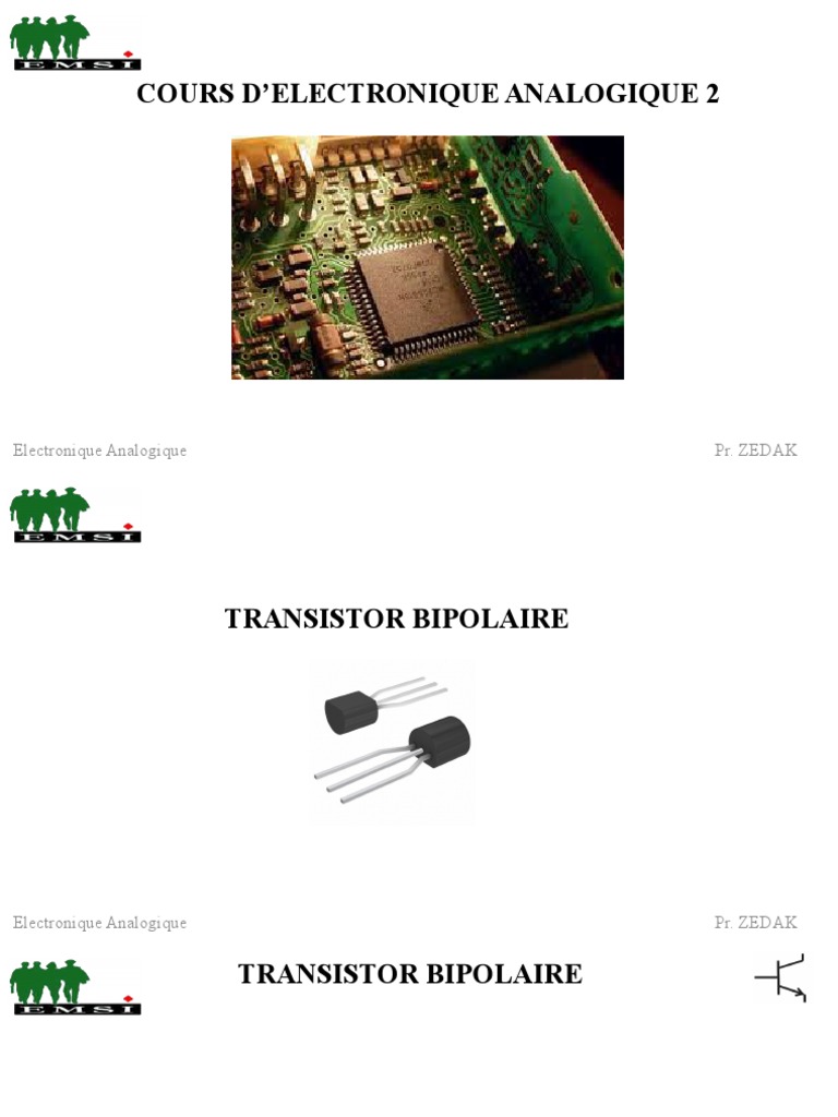 CoursTransistor BipolaireÉtude Dynamique PDF Amplificateur