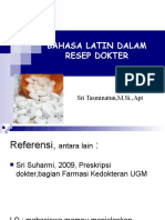 Bahasa Latin Dalam Resep Dokter: Sri Tasminatun, M.Si.,Apt