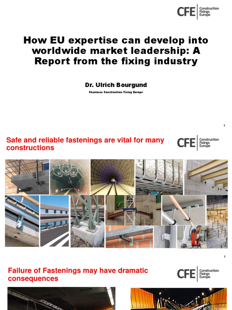 Ulrich Bourgund, Construction Fixings Europe PDF Standardization
