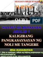 Q4W1 - ARALIN 1 Kaligirang Pangkasaysayan NG Noli Me Tangere