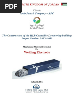 Welding Electrode: The Hashimite Kingdom of Jordan