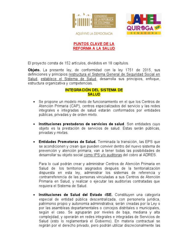 Resumen de Proyecto Reforma A La Salud 28 Feb 2023 | PDF | Hospital ...