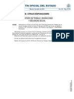 Boletín Oficial Del Estado: Ministerio de Trabajo, Migraciones Y Seguridad Social