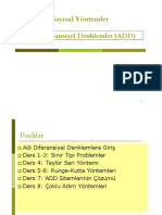 7 - Adi Diferansiyel Denklemlerin Sayısal Çözümü - 1