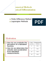 4 - Numerical Differentiation