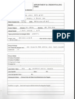 Appointment & Credentialing Form