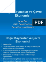 Doğal Kaynaklar Ve Çevre Ekonomisi: İsmet Boz OMÜ Ziraat Fakültesi Tarım Ekonomisi Bölümü