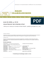 Annales Islamologiques: Anisl 40 (2006), P. 25-50