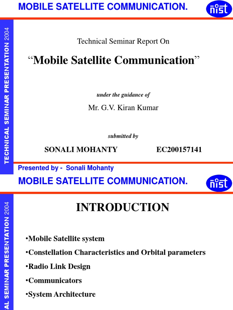 Mobile Satellite Communication Overview | PDF | Communications ...