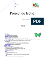 Proiect de Lecţie: Institutor: Broșteanu Vlaicu Mihăiță