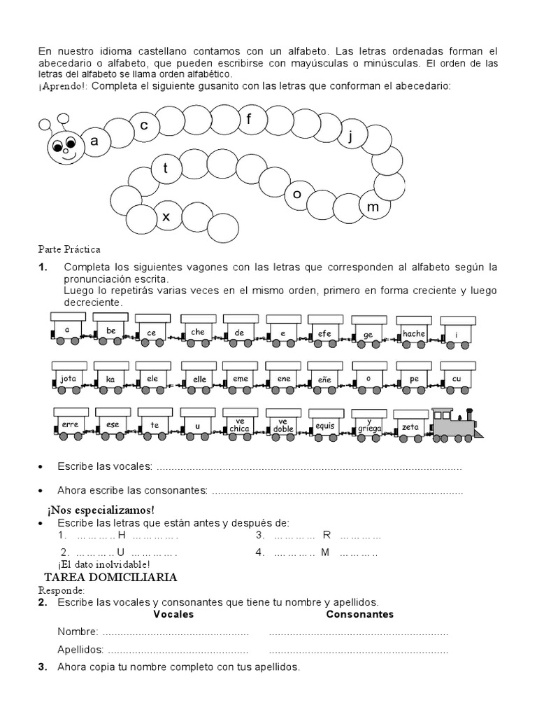 El Orden Alfabetico para Segundo de Primaria | PDF