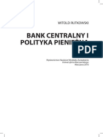 Bank Centralny I Polityka Pieniężna: Witold Rutkowski