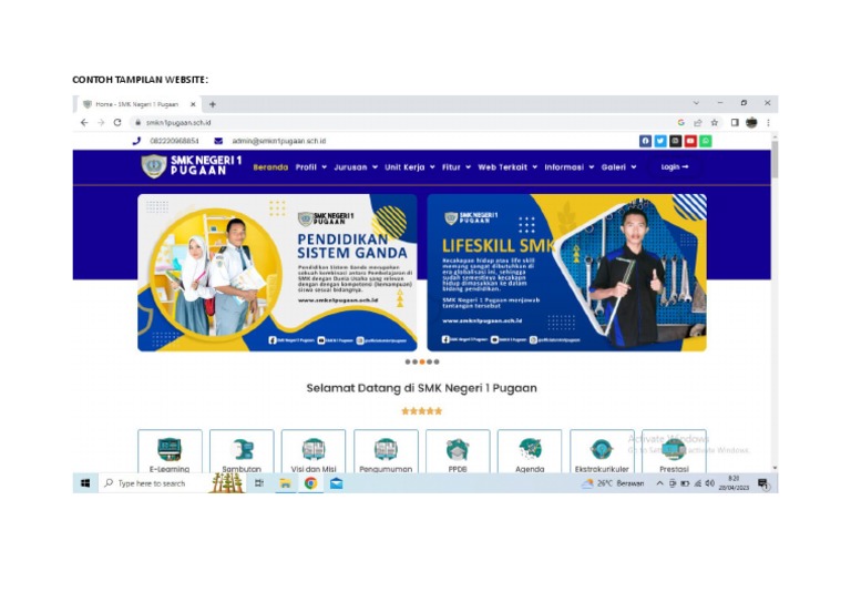 Contoh Tampilan Website | PDF