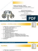 Managers and Their Roles - Chapter 1 2. The Evolutions of Management Thought - Chapter 2