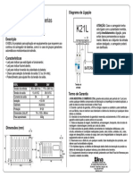 Diagrama de ligação e especificações técnicas do carregador de baterias K21L