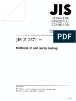 JIS-Z2371-2000 - Methods For Salt Spray Test and Evaluation