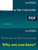 Welcome To The University: 8 October 2013